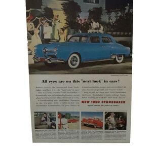 Vintage 1949 Studebaker Land Cruiser Blue Ad Advertisement
